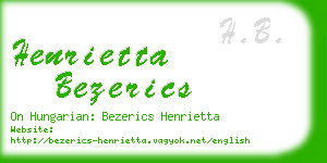 henrietta bezerics business card